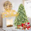 Arbre de Noël 7,5 pi avec lumières teintées bleu-vert-14611400-14611399