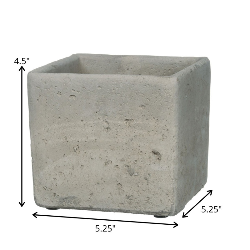 Pot de fleurs Mason, H 4,5 po x l 5,25 po x P 5,25 po