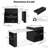 Kitchen island with Extendable Dining Table, Storage 2 Drawers 2 Side Open Shelves