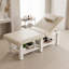 Table de massage professionnelle 75 po, table pliante en similicuir confortable, lit de massage avec dossier réglable et coussin de tête-124944684