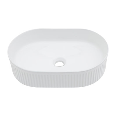19.3" x 12.2" Ceramic Sink with Oval Countertop