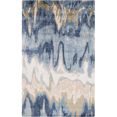 Aylesworth Hand Tufted Viscose Abstract Indoor Rug