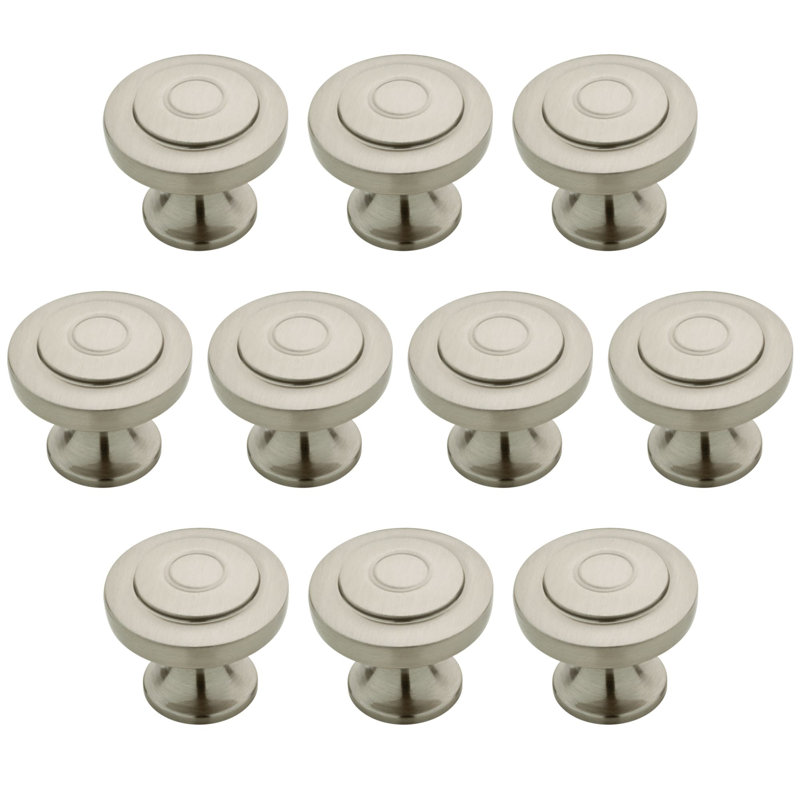 Poignée champignon 1 5/16 po de diamètre, Nickel satiné