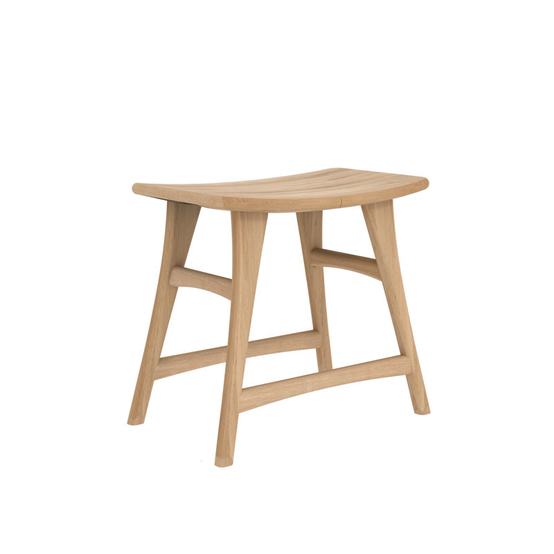 Osso Solid Wood Stool, Natural Oak