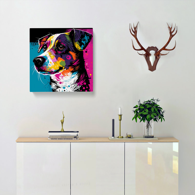 Jack Russell Pop Art - Wrapped Canvas