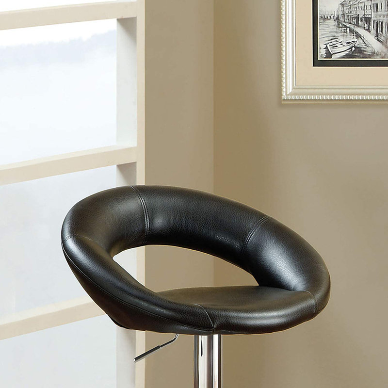 Upholstered Bar stools(Set of 2), Black
