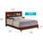 Elegant Cherry Transitional Queen Bed