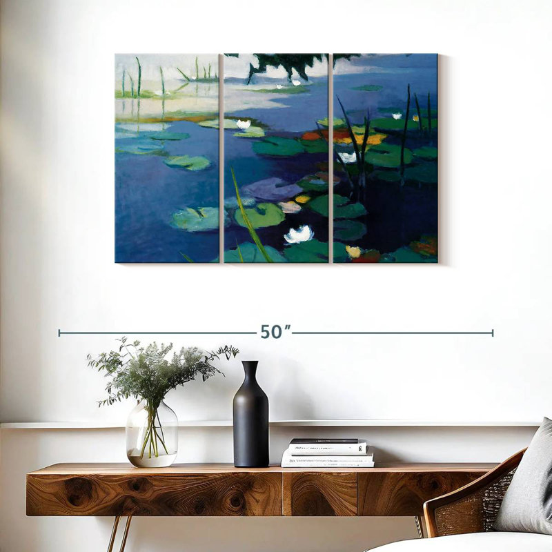 Harnek Enchanting Water Lilies, 24" H x 38" W
