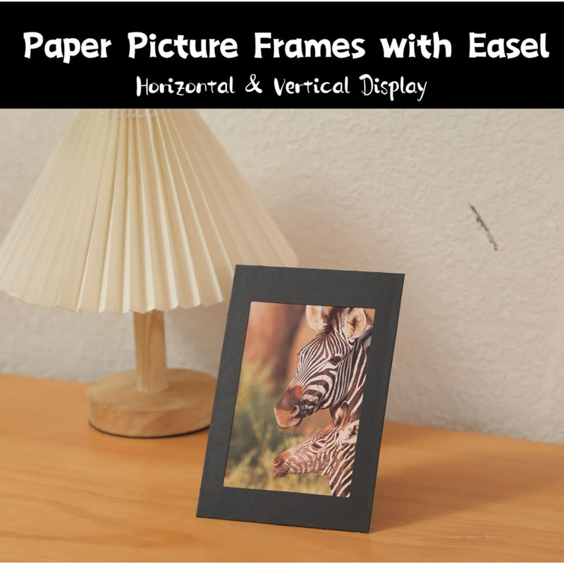 Paquet de 50 cadres en papier avec chevalets 4 x 6
