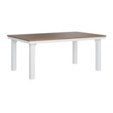 Berlin Gardens Homestead Regular Top With White Base Rectangular Dining Table