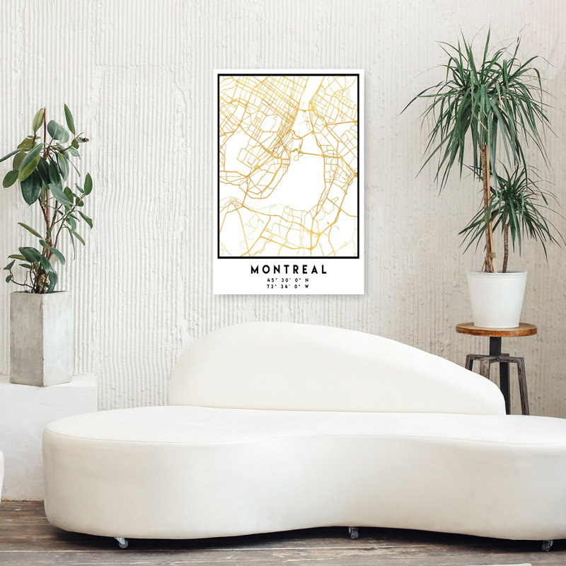 1 Maps 2 40 Abstract Contemporary Architecture City Wall Art Print 1 Piece Wrapped Canvas Wall Art, 91.44cm H x 60.96cm W