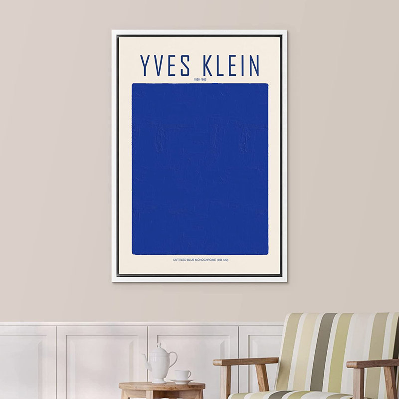 White Framed Geometric Abstract Canvas Print, 16" x 24"