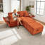 Causeuse et chaise longue Fluffy 2-en-1 avec rangement caché, repose-pieds double et table-1301622256