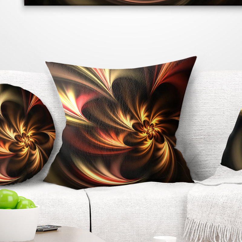 Coussin floral à fleurs brillantes, 18 po x 18 po, Coussin décoratif
