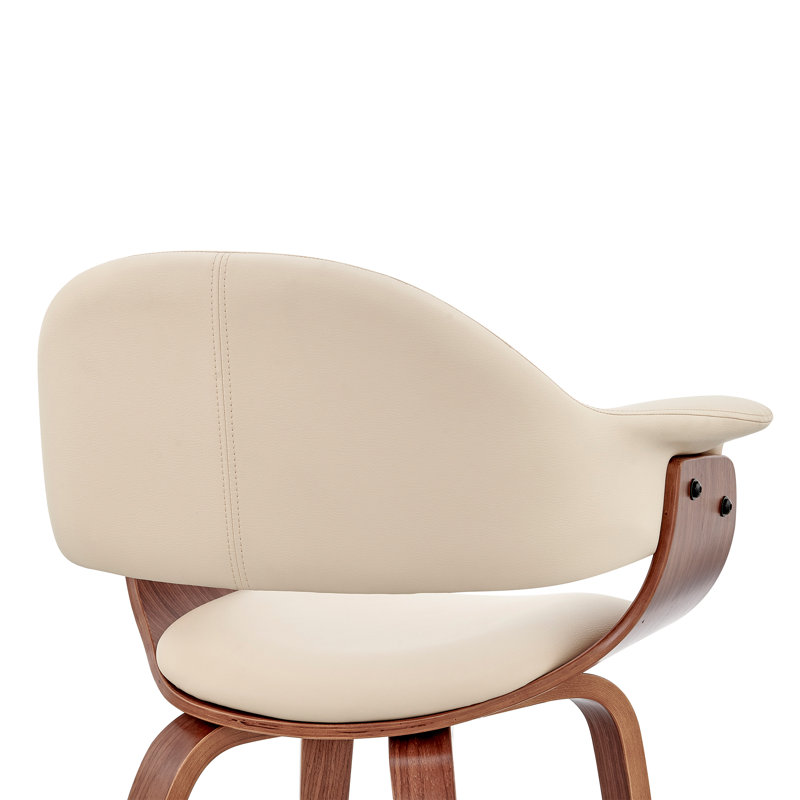 Fauteuil rembourré, Crème, Noyer, Noyer