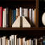 Elegant Travertine Stone Triangle Bookends, Tan Color, Perfect for Home Decor and Organization, Set