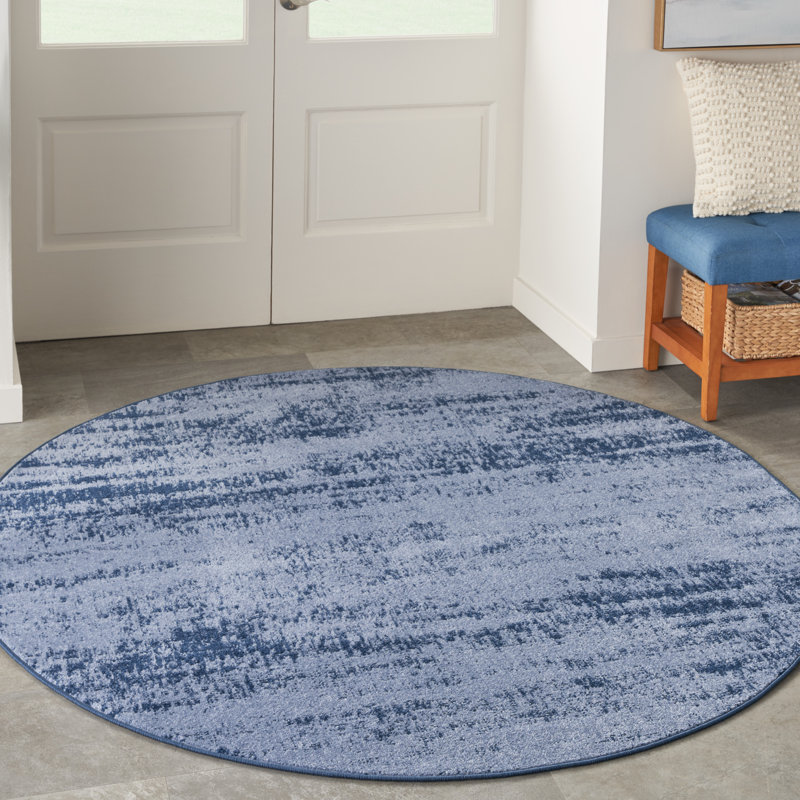 Tapis intérieur / extérieur Nourison Essentials Denim, Rond 8 pi