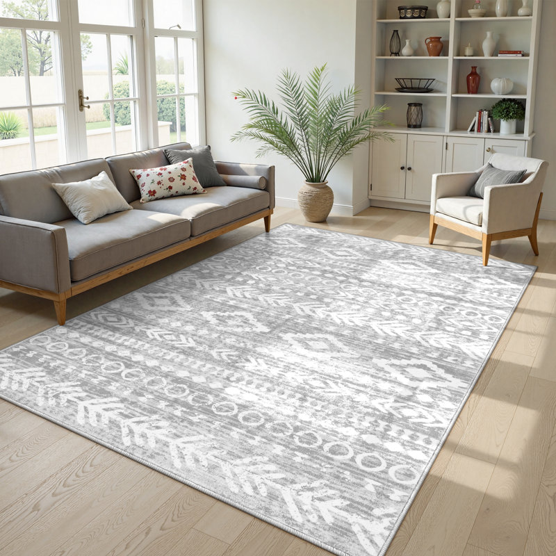 Washable Area Rugs Living Room Rug Large Boho Area Carpet for Living Room, Rectangle 5' x 7'