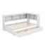 Lit de jour simple avec tiroirs, armoires et ports USB-328635746