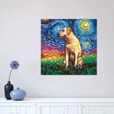" Yellow Labrador Night II " by Aja Trier