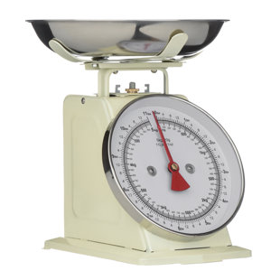 KitchenCraft Classic Collection Mechanical Kitchen Scales With Bowl, Black, 2 Kg Capacity