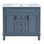 Meuble-lavabo moderne 36 po avec lavabo intégré-548133307