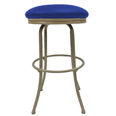 Swivel Upholstered Counter Stool with Metal Frame
