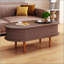 Table basse à plateau relevable cannelé avec compartiment caché-432480249