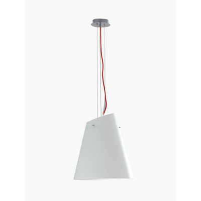 Ferland 3 - Light Chrome/Red Cone Pendant