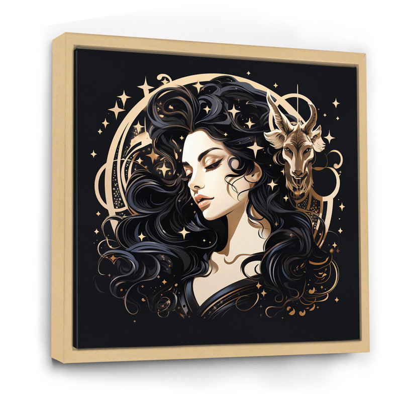 Astrologique astrologique Stargazer VII sur toile, H 36 po x l 36 po x P 1,5 po, Cadre naturel flottant