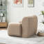 Fauteuil d'appoint moderne en chenille taupe confortable pour le salon et la chambre à coucher