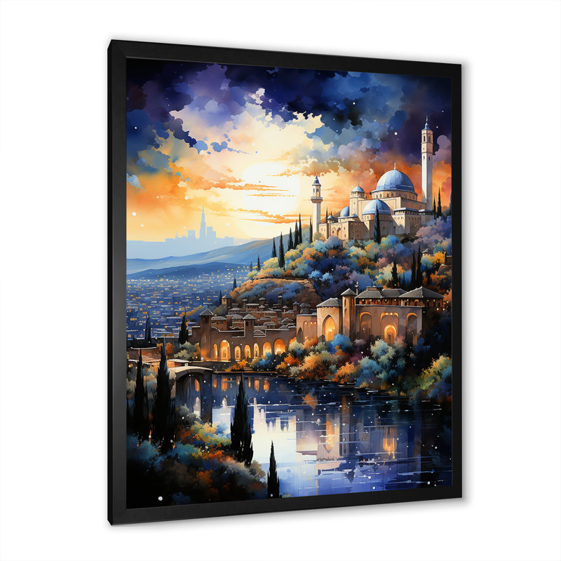 «Dreams de l'Islam Alhambra» sur toile, Cadre photo noir, H 32 po x l 24 po x P 1 po