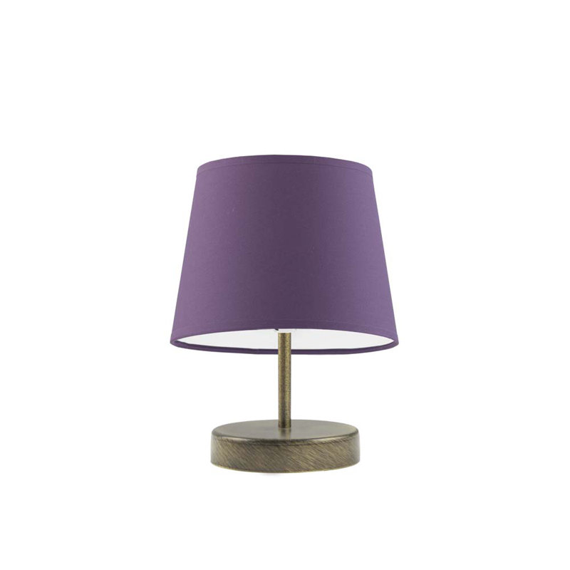 Deok Metal Table Lamp, Old Gold, Purple