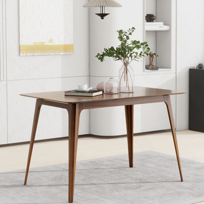 Pieds de table de salle à manger en bois massif, noyer