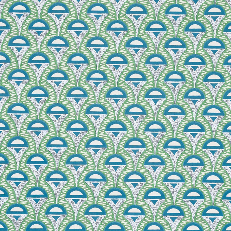 Papier peint Abelino, Vert / paon