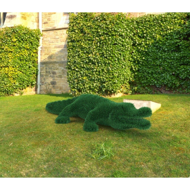Topiaire d'extérieur crocodile vert
