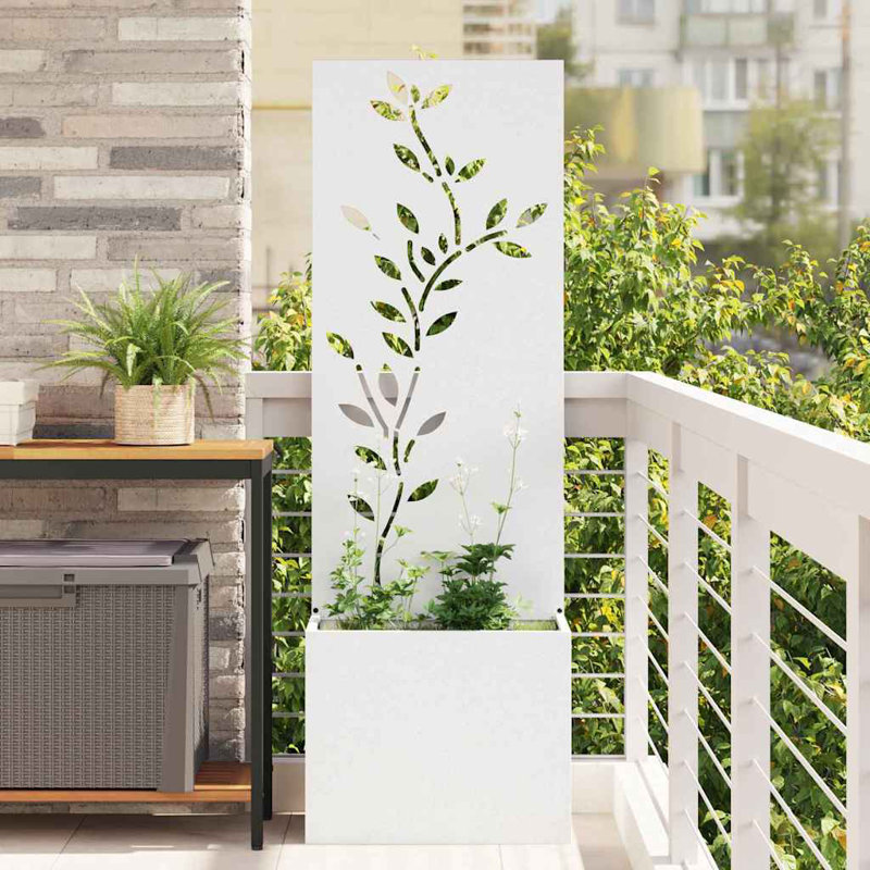 Planter Box, White, 140cm H x 50cm W x 50cm D