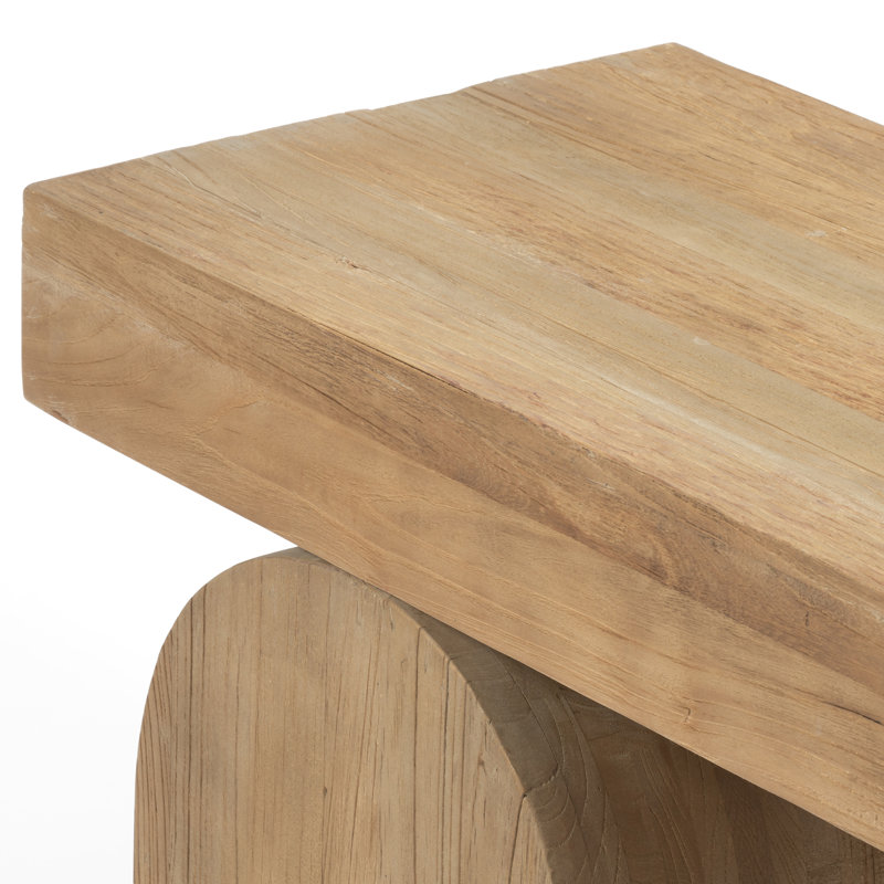 Keane Solid Wood Bench, Reclaimed Natural Elm