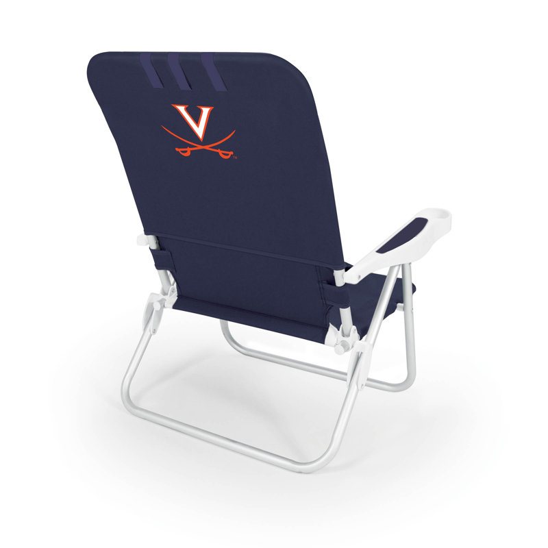 Chaise de plage inclinable monaco NCAA, Bleu, Virginie