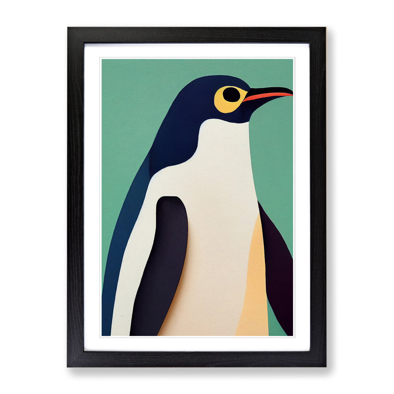 Penguin Contemporary Vol.4 - Single Picture Frame Print, 64cm H x 46cm W x 2cm D, Black