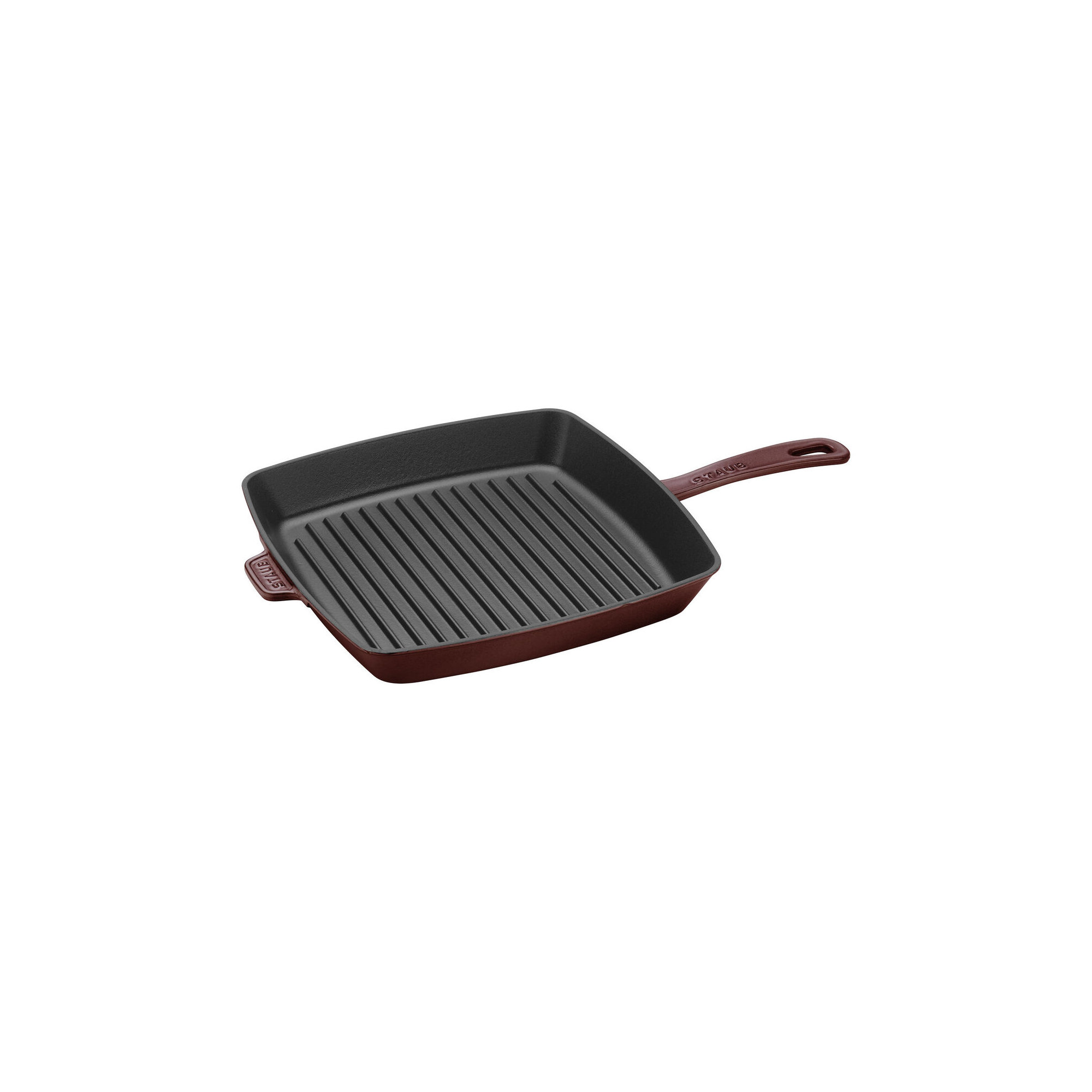 Staub Cast Iron Square Grill Pan, Grenadine