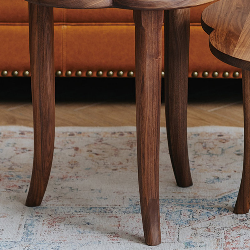 Petite table basse en noyer et prune