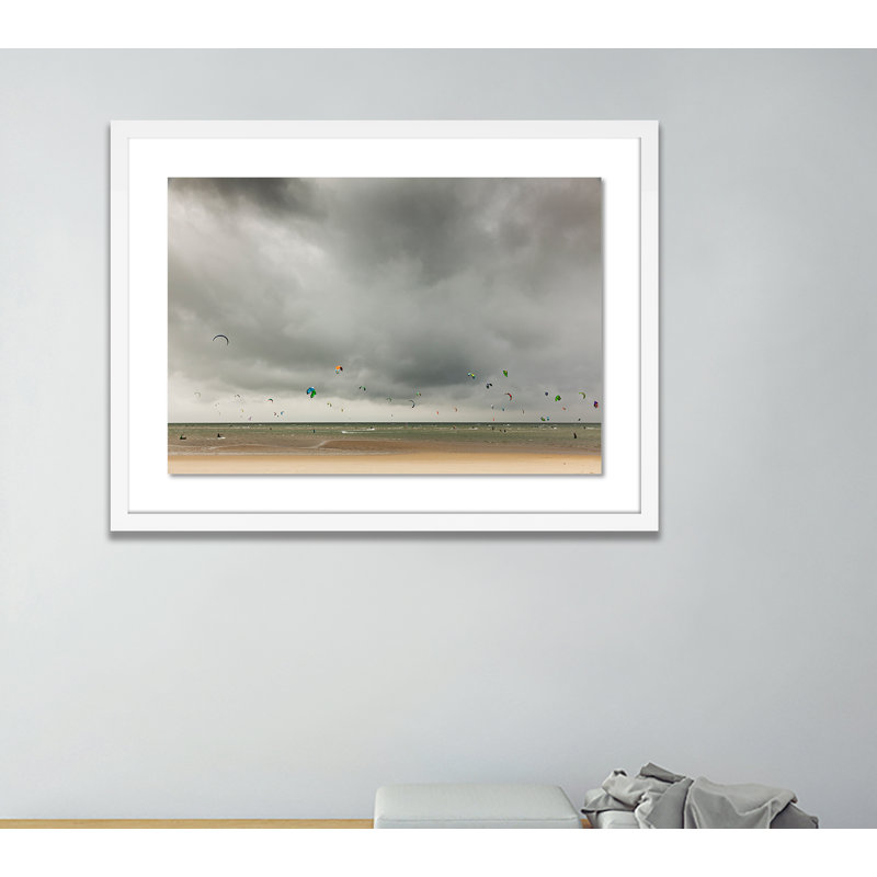 Kite Day Print by Jakob Wagner, White, 18" H x 24" W x 1.5" D