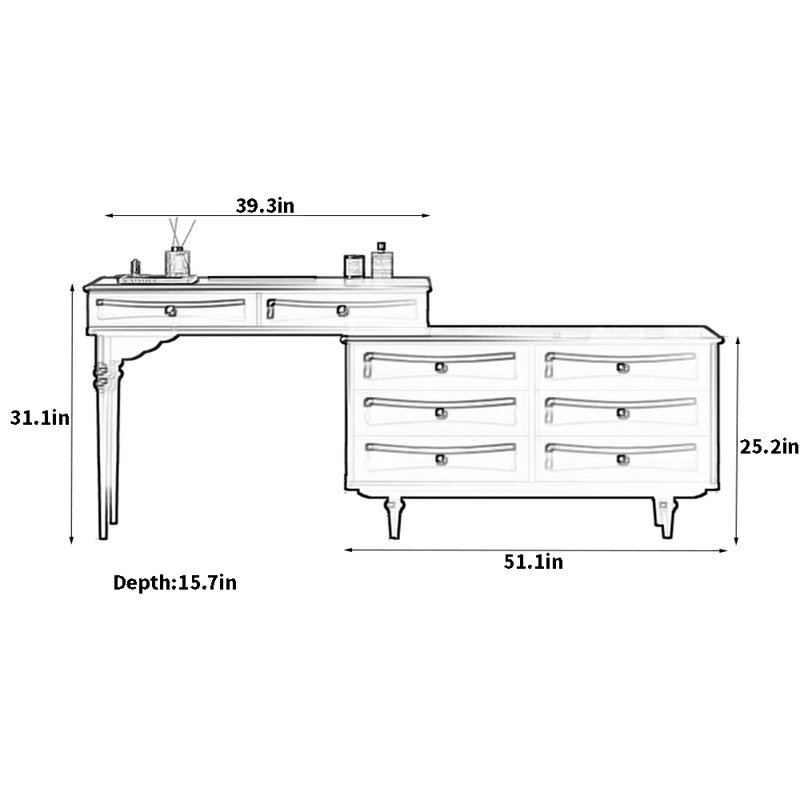 Commode simple pour chambre à coucher