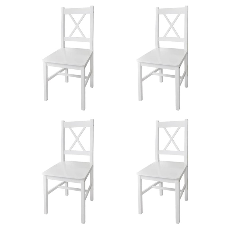 Chaise de salle à manger, Blanc, 2