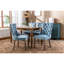 Chaise en velours bleu pour salle à manger avec garniture en métal, revêtement de luxe Sw2001lb et structure solide-1711290734-1711290731