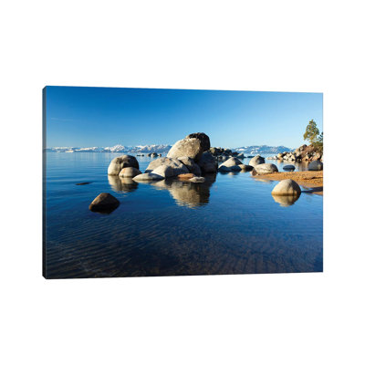 Rocks In A Lake, Lake Tahoe, California, USA III by Panoramic Images - Wrapped Canvas Print