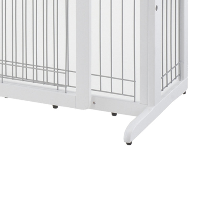 Barrière pour animaux autoportante, Grand (H 20,1 po x l 39,8 po - 71,3 po x P 17,7 po, Bois clair