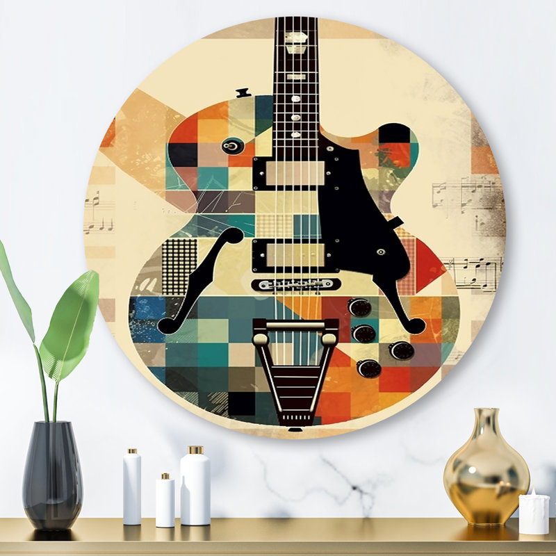 Guitare cubisme, H 29 po x l 29 po x P 1 po