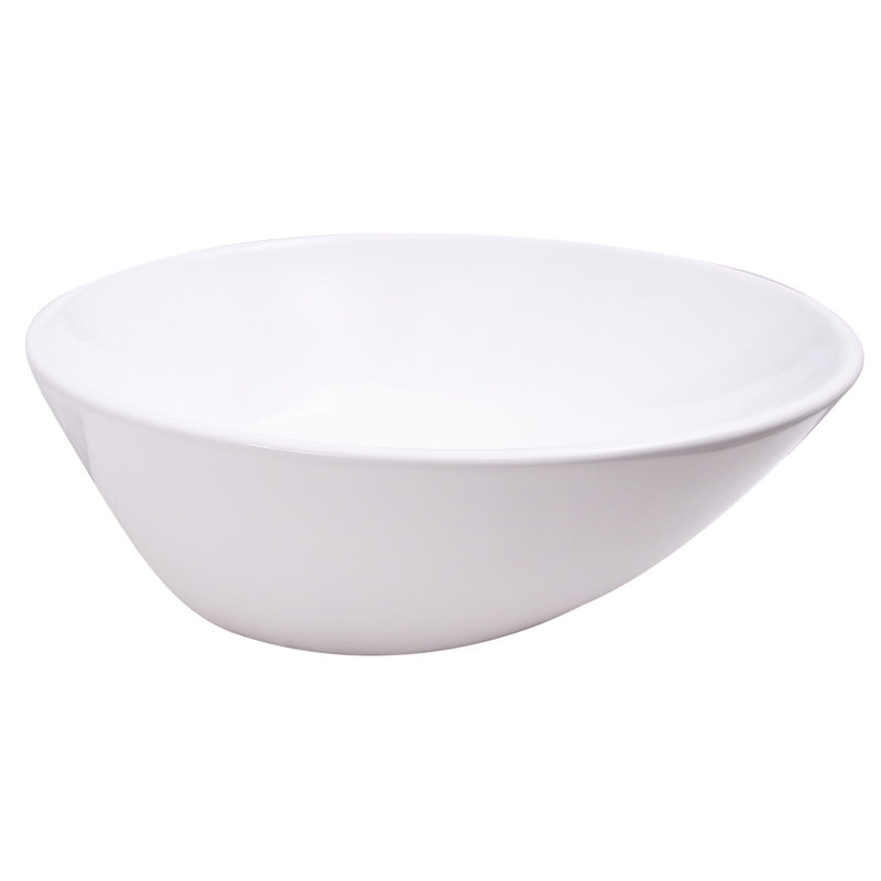 Lavabo de salle de bain vasque ovale en porcelaine vitreuse Joni